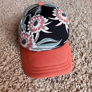 Patagonia Floral Black and Coral Hat